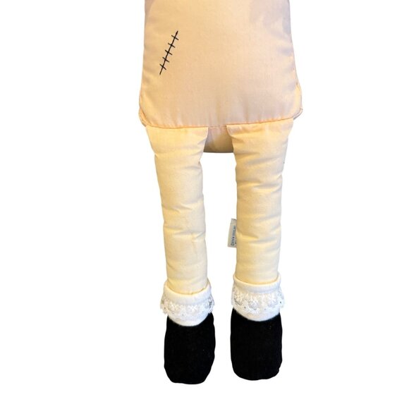 Vtg 1990 Eden 20" Madeline Cloth Doll, Red Paid Dress, Black Hat & Appendix Scar - Picture 4 of 8